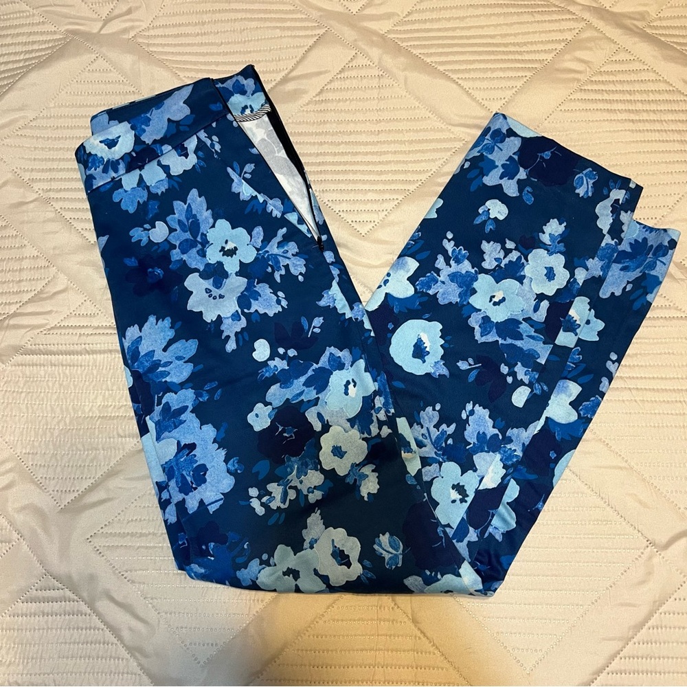 Blue Floral Pants